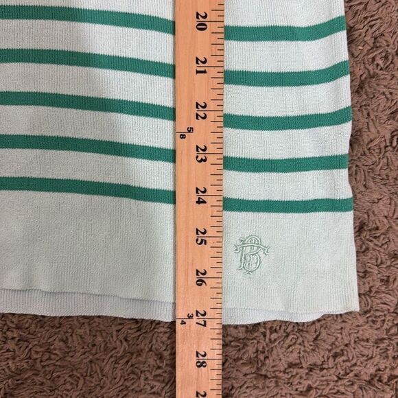 Tory Burch NWT Polina Green Sailor Stripe Viscose Sweater size M Business Casual - Picture 7 of 11